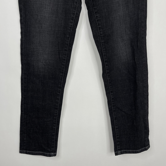 2/$30 Eileen Fisher Organic Denim Skinny Jeans 4 Rinsed Black Mid Rise #6653 - Picture 7 of 15